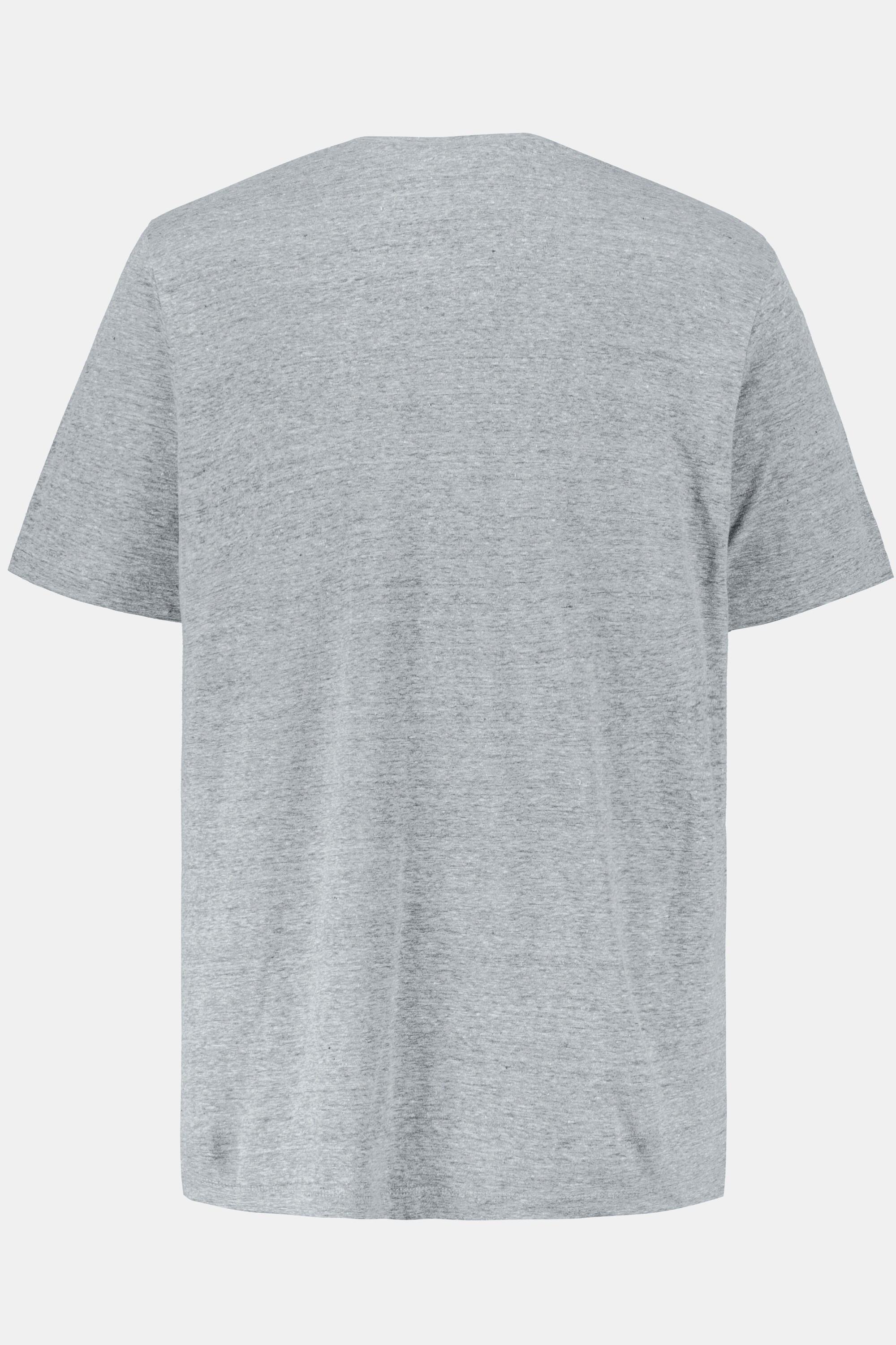 JP1880  T-shirt basic con scollo a V grigio mélange 