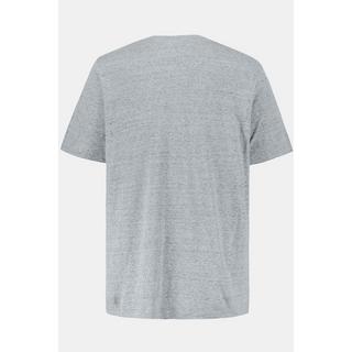 JP1880  T-shirt basic con scollo a V grigio mélange 