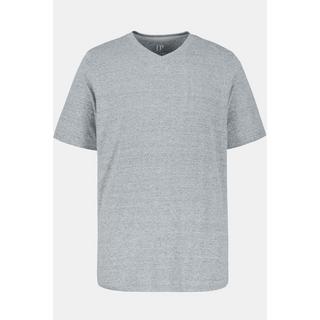 JP1880  T-shirt basic con scollo a V grigio mélange 