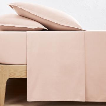 Drap plat uni en percale de coton bio Scenario