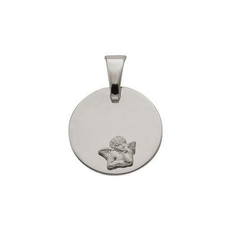 MUAU Schmuck  Pendentif ange gardien or blanc 750, 16x12mm 