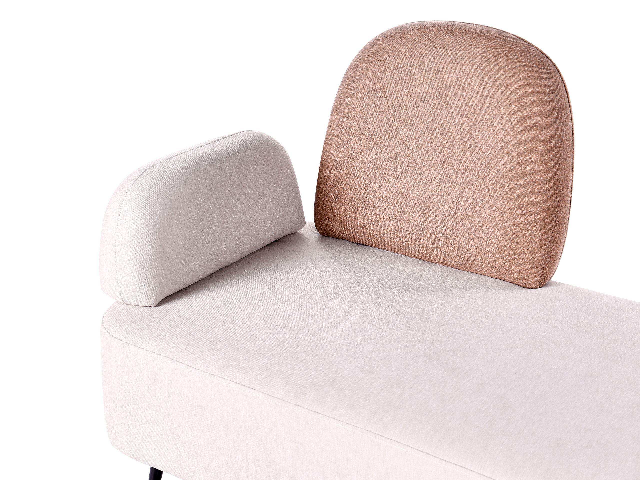 Beliani Chaise longue côté gauche en Polyester Moderne ARCEY  