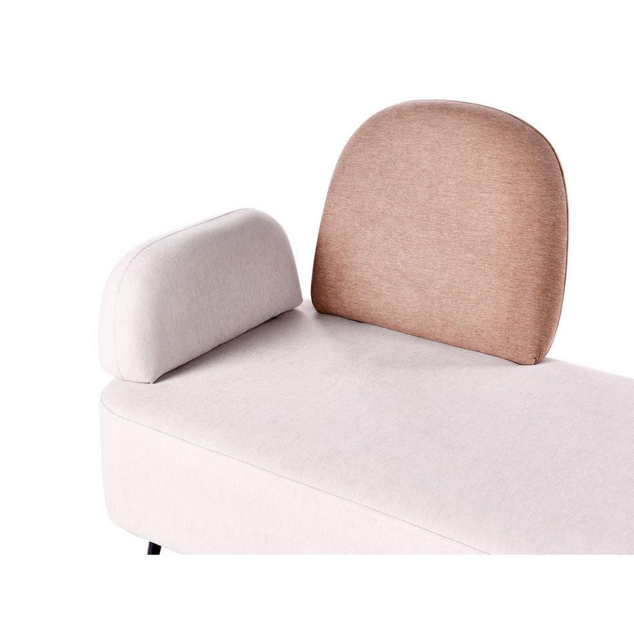 Beliani Chaise longue côté gauche en Tissu Moderne ARCEY  