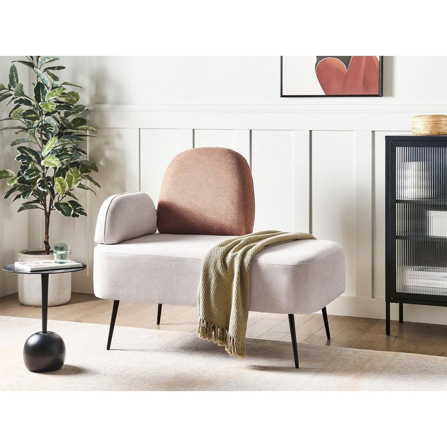 Beliani Chaise longue côté gauche en Tissu Moderne ARCEY  