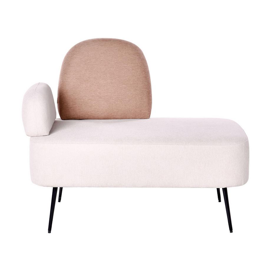 Beliani Chaise longue côté gauche en Tissu Moderne ARCEY  