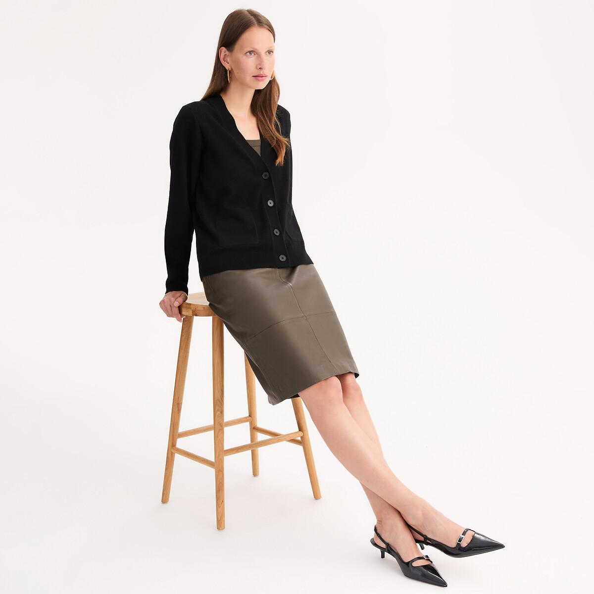 La Redoute Collections Feinmaschige Kaschmir Strickjacke  