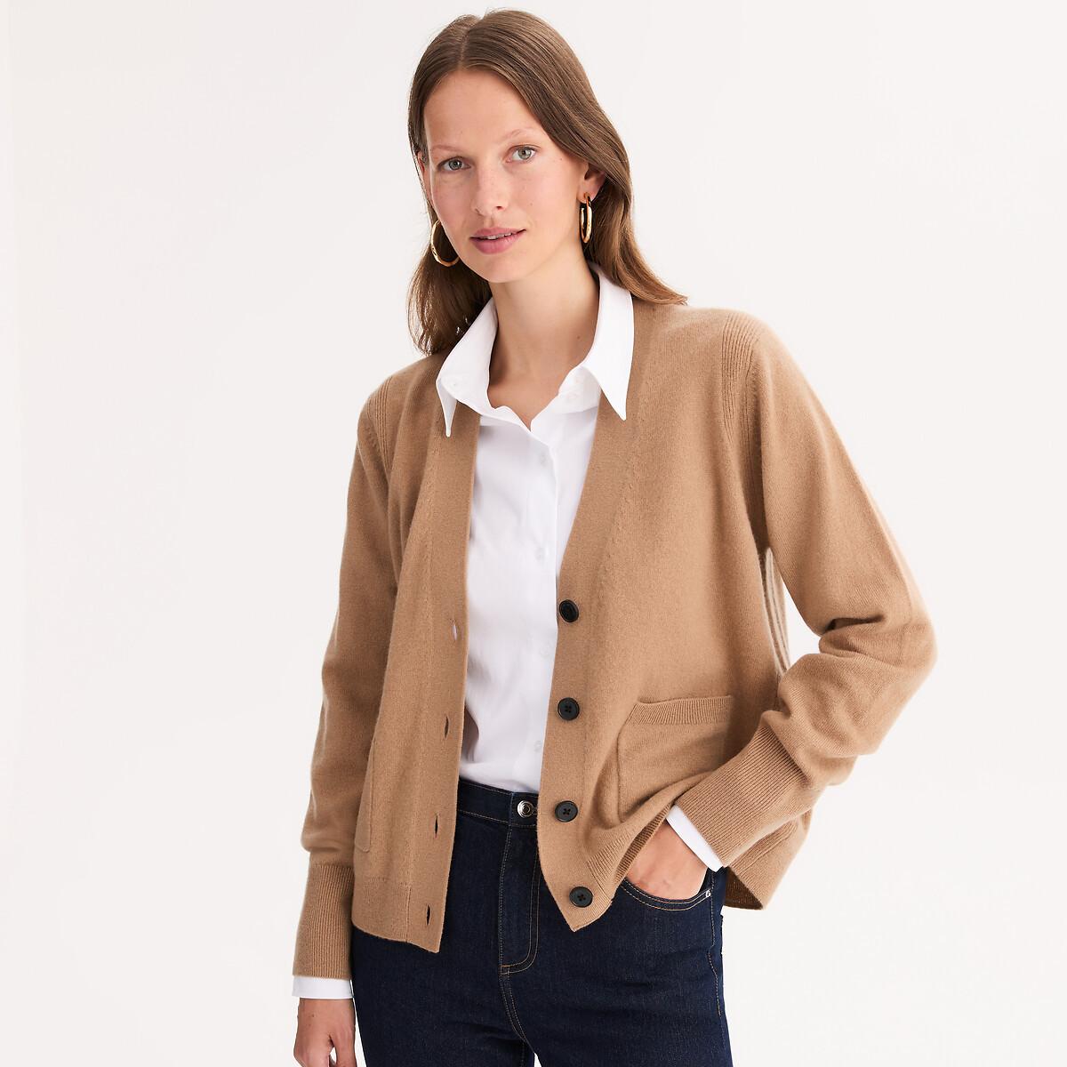 La Redoute Collections Feinmaschige Kaschmir Strickjacke  