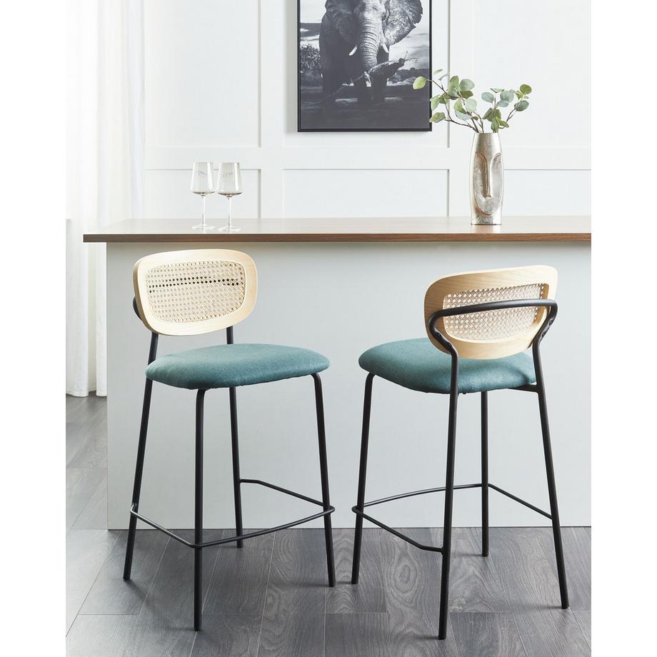 Beliani Set mit 2 Barstühlen aus Eisen Retro MAYETTA  