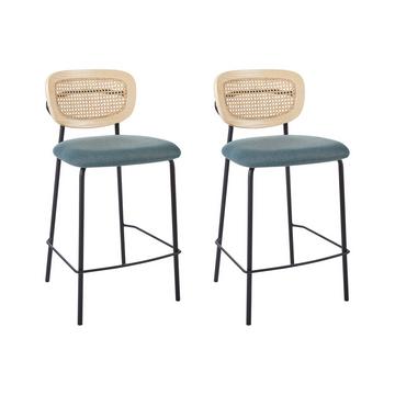 Lot de 2 chaises de bar en Polyester Rétro MAYETTA