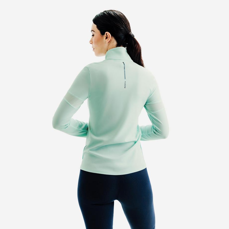 ARTENGO  T-shirt tennis manches longues thermique femme, TH 900 vert 