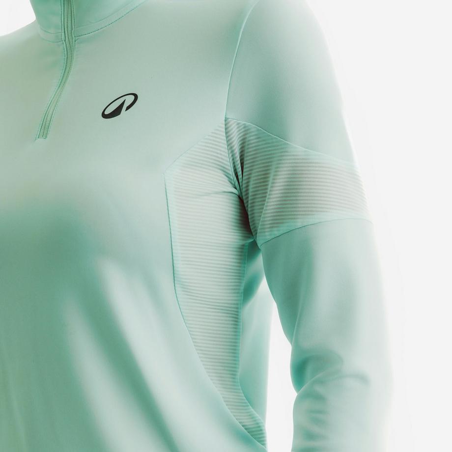 ARTENGO  T-shirt tennis manches longues thermique femme, TH 900 vert 