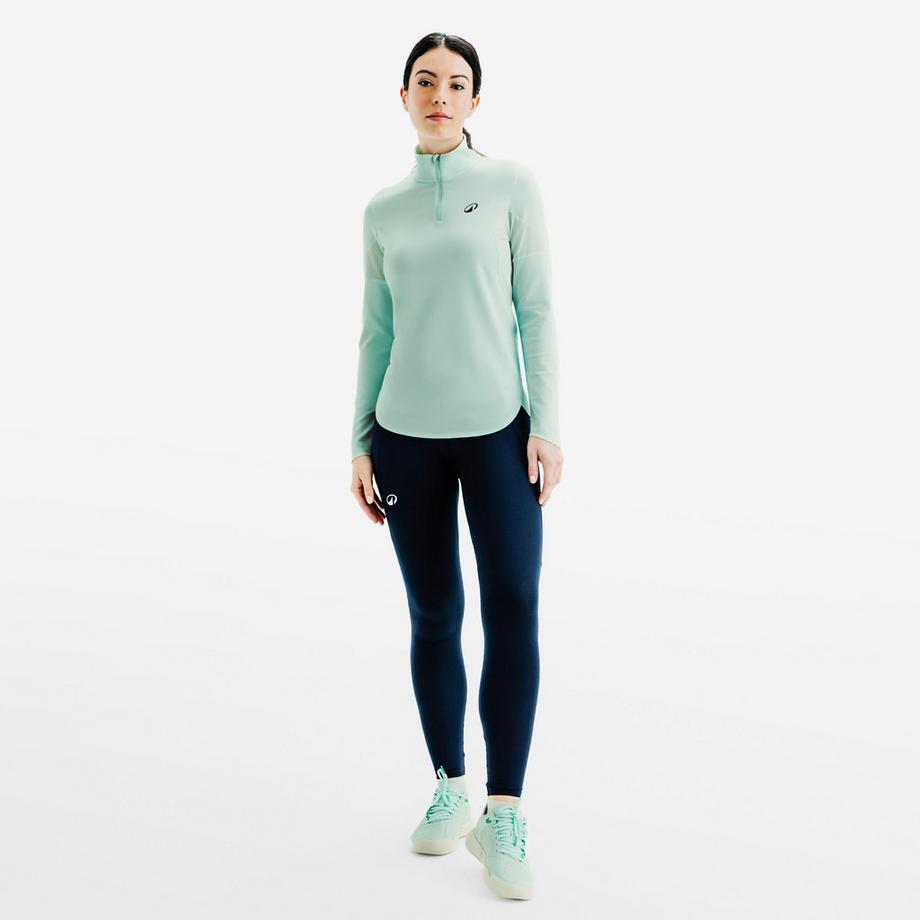 T-shirt tennis manches longues thermique femme, TH 900 vert