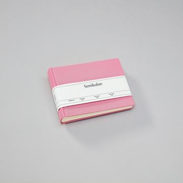 Semikolon Classic Small album fotografico e portalistino Rosa 40 fogli Rilegatura all'inglese