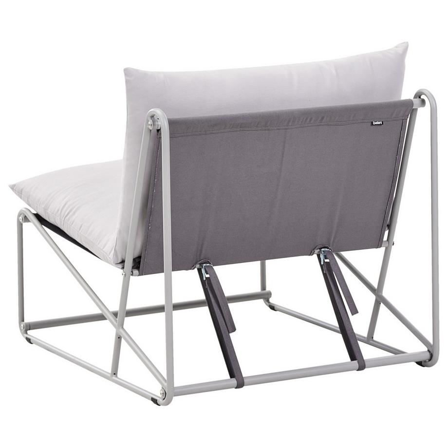 Beliani Stuhl mit Sitzkissen aus Stahl Industriell PICO  