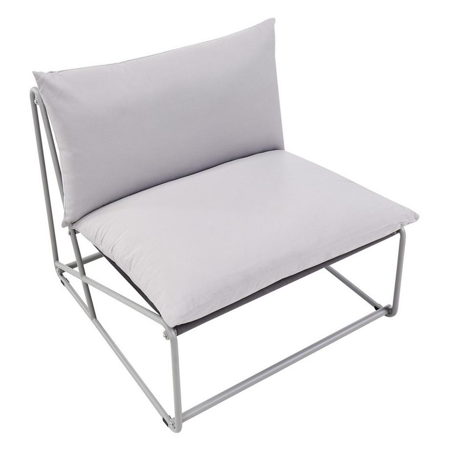 Beliani Stuhl mit Sitzkissen aus Stahl Industriell PICO  