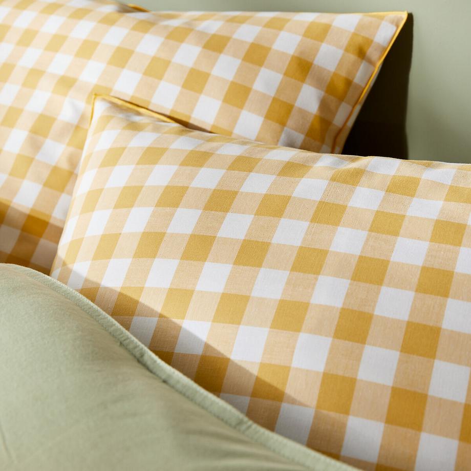 La Redoute Intérieurs Veldi Housse de couette Vichy Jaune  