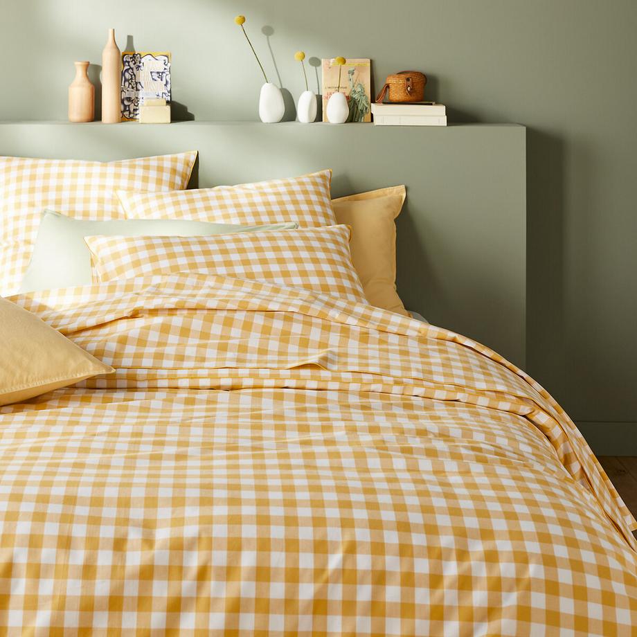 La Redoute Intérieurs Veldi Housse de couette Vichy Jaune  