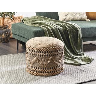 Beliani Pouf en Jute Boho WADAN  