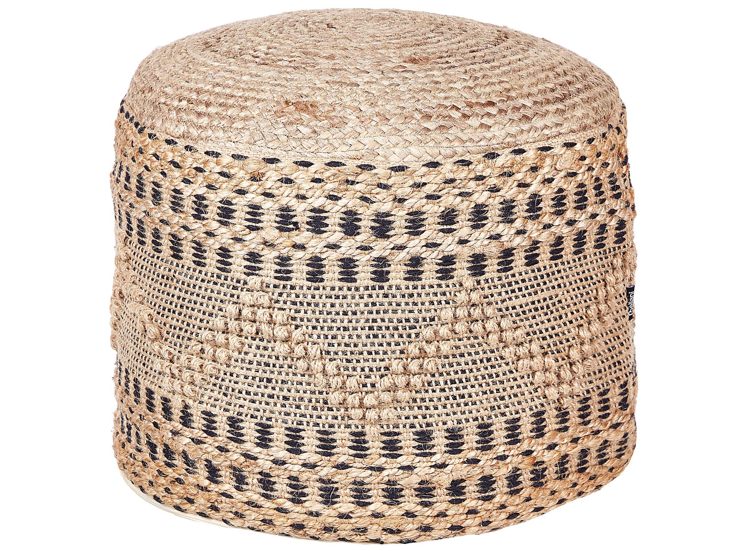 Beliani Pouf en Jute Boho WADAN  