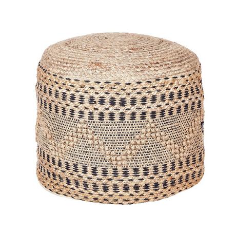 Beliani Pouf en Jute Boho WADAN  