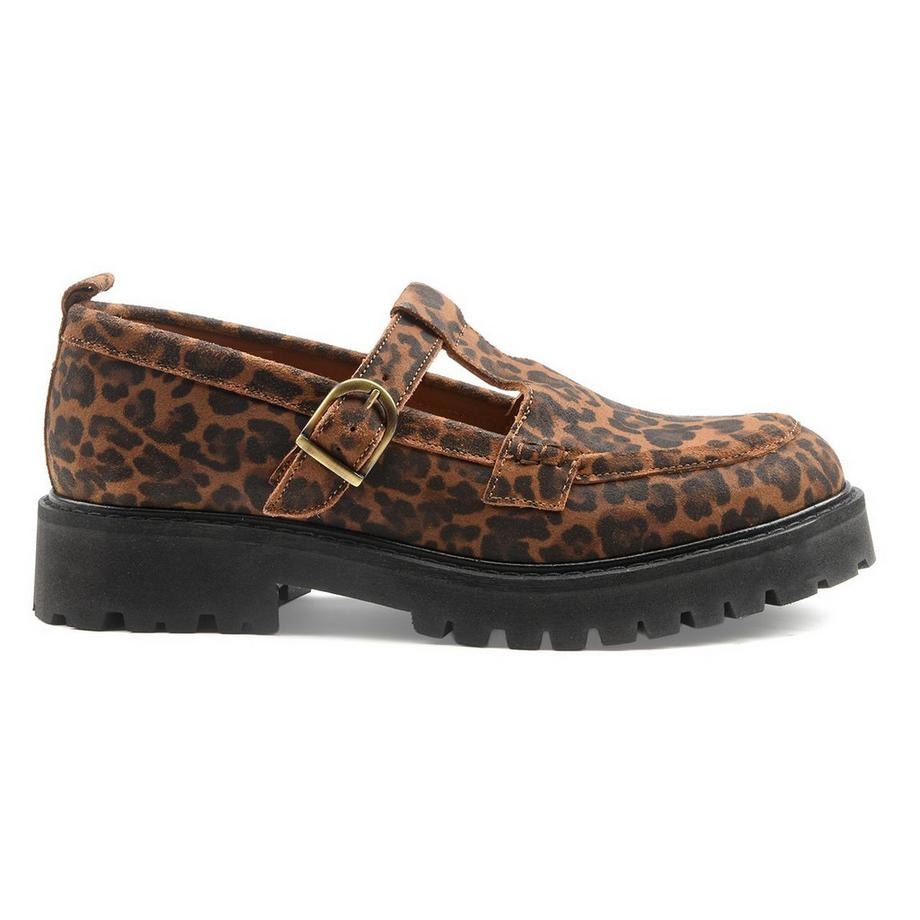 Maison Toufet Andrea Leopard Print Mary Jane Loafers  