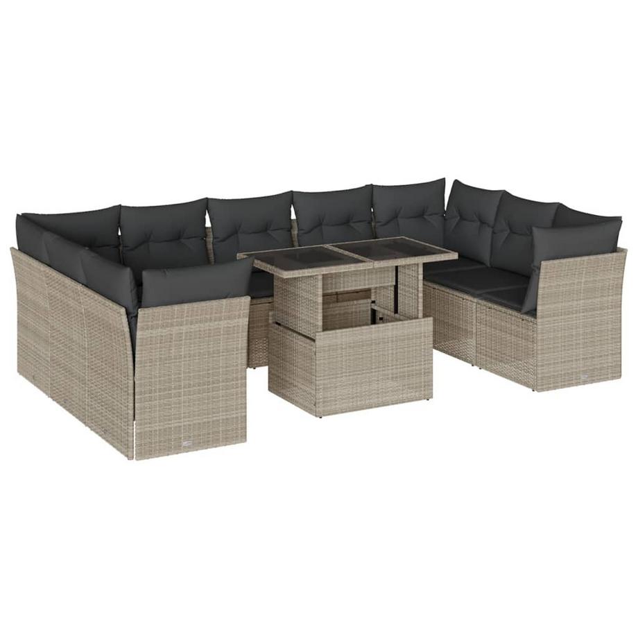 set divano da giardino Polirattan