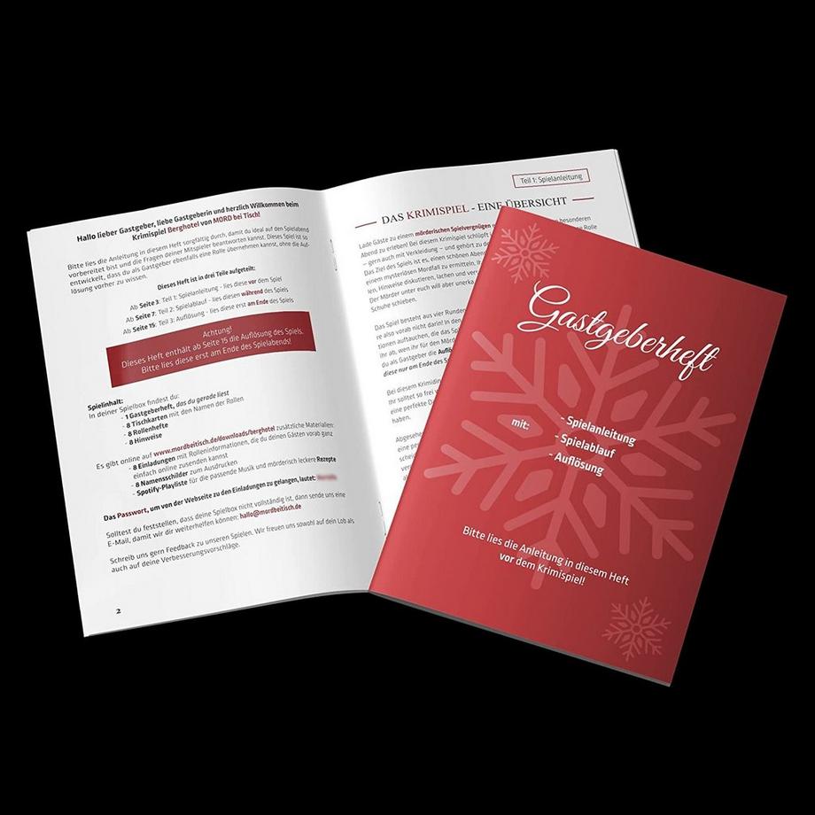 Mord bei Tisch  Krimidinner für Zuhause - Der Berghotel Fall 