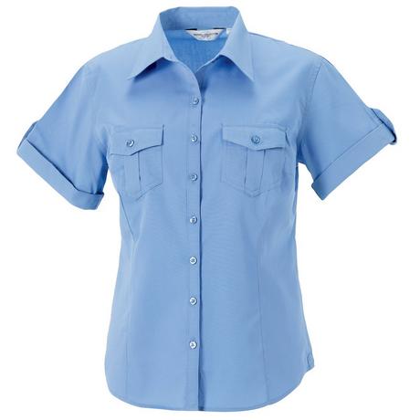 Russell  Collection Hemd Bluse, Kurzarm 