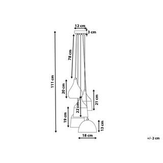 Beliani Lampe suspension en Métal Moderne SAVIO  