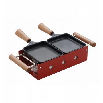 TTM 100.024 griglia per raclette 2 persona(e) Nero, Rosso