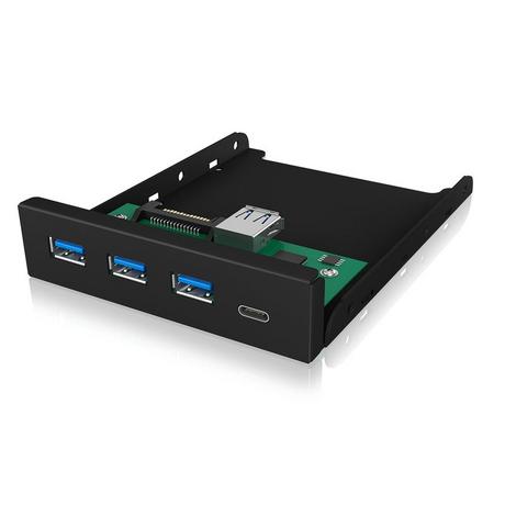 ICY Box  ICY BOX IB-HUB1418-i3 USB 3.2 Gen 1 (3.1 Gen 1) Type-A 5000 Mbit/s Schwarz 