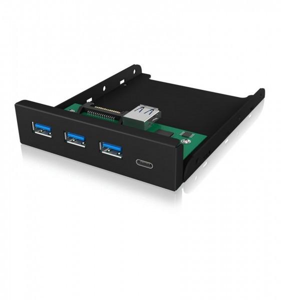 ICY Box  Front Panel IB-HUB1418-i3 USB 3.0 Type-A/Type-C Hub 3.5" 