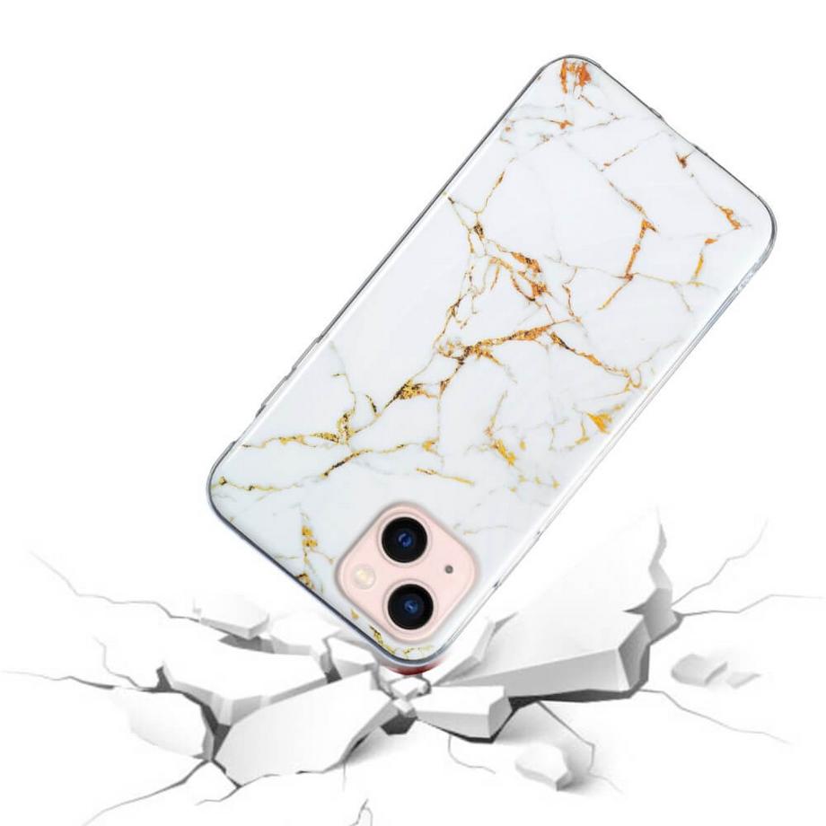 Cover-Discount  iPhone 15 Plus - Silikon Gummi Case Marble 