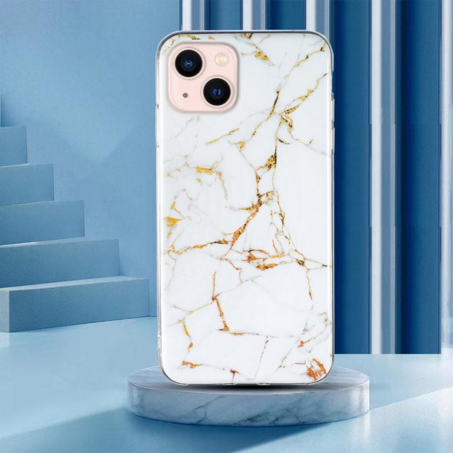 Cover-Discount  iPhone 15 Plus - Silikon Gummi Case Marble 