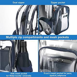 Only-bags.store Klarer Rucksack Kunststoff Schulrucksack Schultasche, Transparent Wasserdicht Klar Langlebig PVC Büchertasche Klarer Rucksack für Schule Theater und Arbeit  