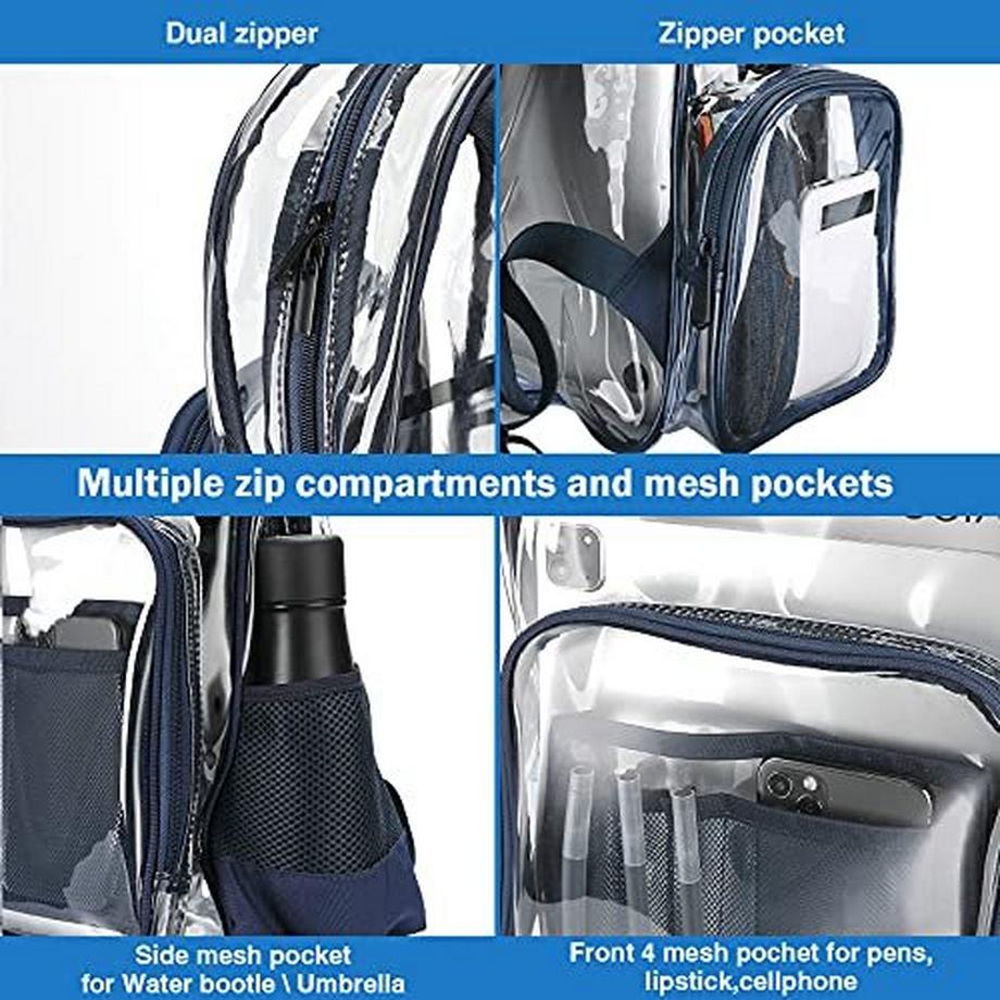 Only-bags.store Klarer Kunststoff Wasserdichter Robuster PVC Rucksack  