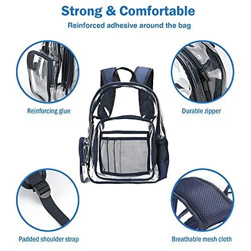 Only-bags.store Klarer Rucksack Kunststoff Schulrucksack Schultasche, Transparent Wasserdicht Klar Langlebig PVC Büchertasche Klarer Rucksack für Schule Theater und Arbeit  