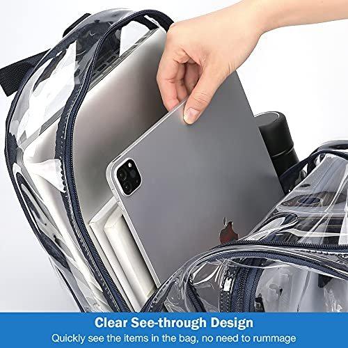 Only-bags.store Klarer Rucksack Kunststoff Schulrucksack Schultasche, Transparent Wasserdicht Klar Langlebig PVC Büchertasche Klarer Rucksack für Schule Theater und Arbeit  