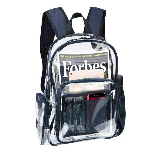 Only-bags.store Klarer Rucksack Kunststoff Schulrucksack Schultasche, Transparent Wasserdicht Klar Langlebig PVC Büchertasche Klarer Rucksack für Schule Theater und Arbeit  