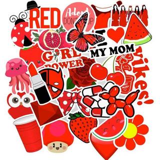 eStore 50x Aufkleber und Abziehbilder – VSCO Rot  