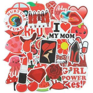 eStore 50x Aufkleber und Abziehbilder – VSCO Rot  