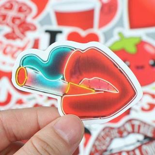 eStore 50x Aufkleber und Abziehbilder – VSCO Rot  