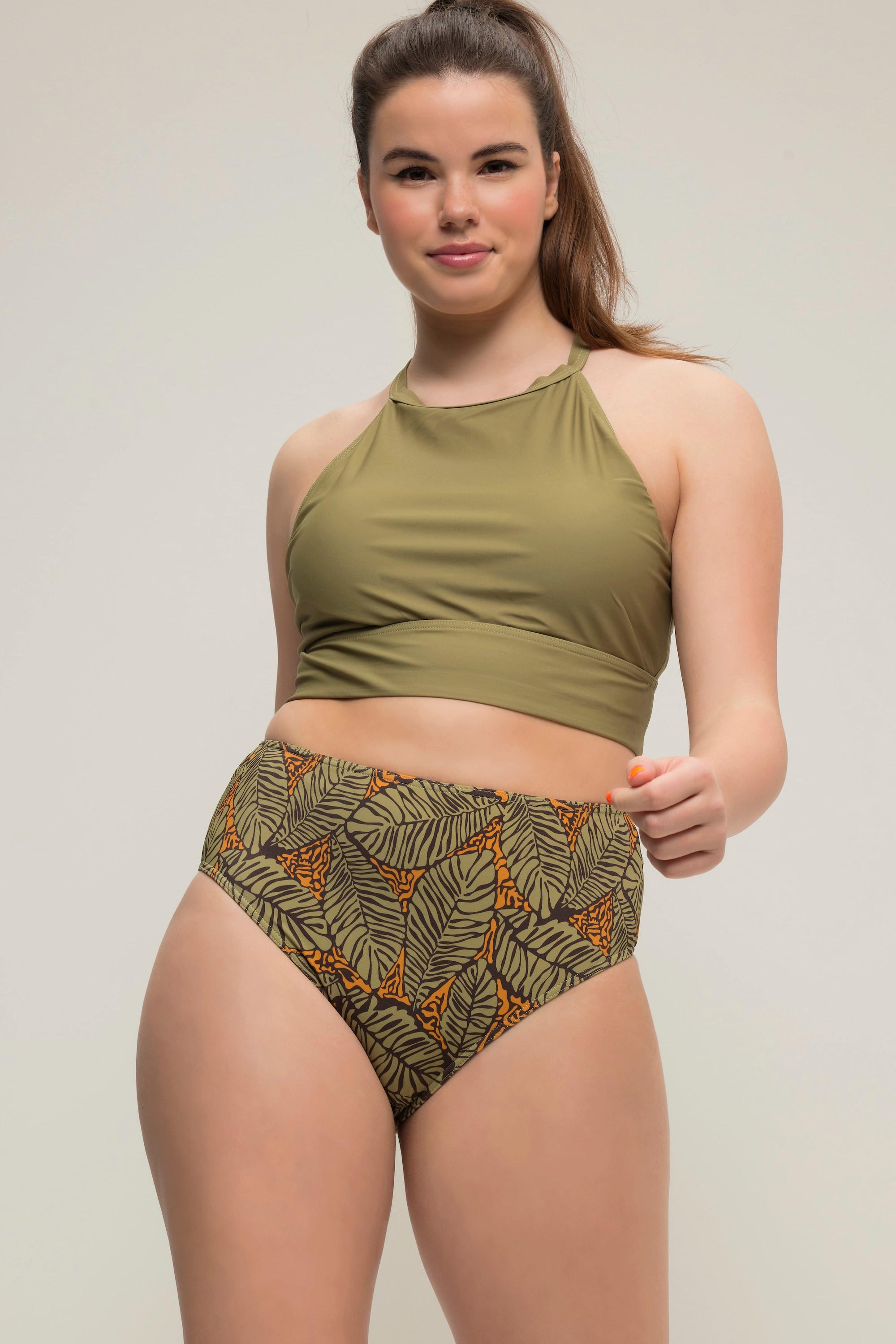 Studio Untold  Bikini-Slip, Blätterprint, HighWaist 