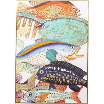 Tableau Touched Fish Meeting Two 100x70cm