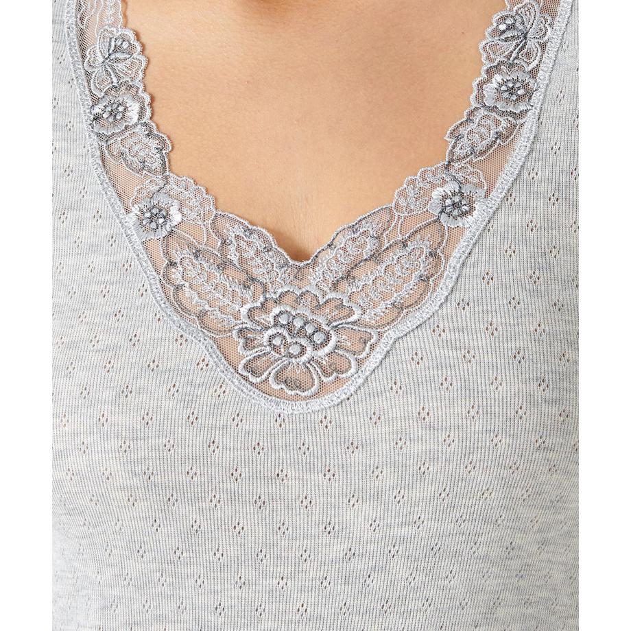 Damart Thermolactyl Tee-shirt Manches Longues Maille Ajourée  