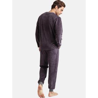 Admas  Pyjamahose und Oberteil aus Samt Home 