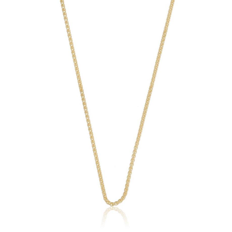 Collier palmier or jaune 375, 1.65mm, 38cm