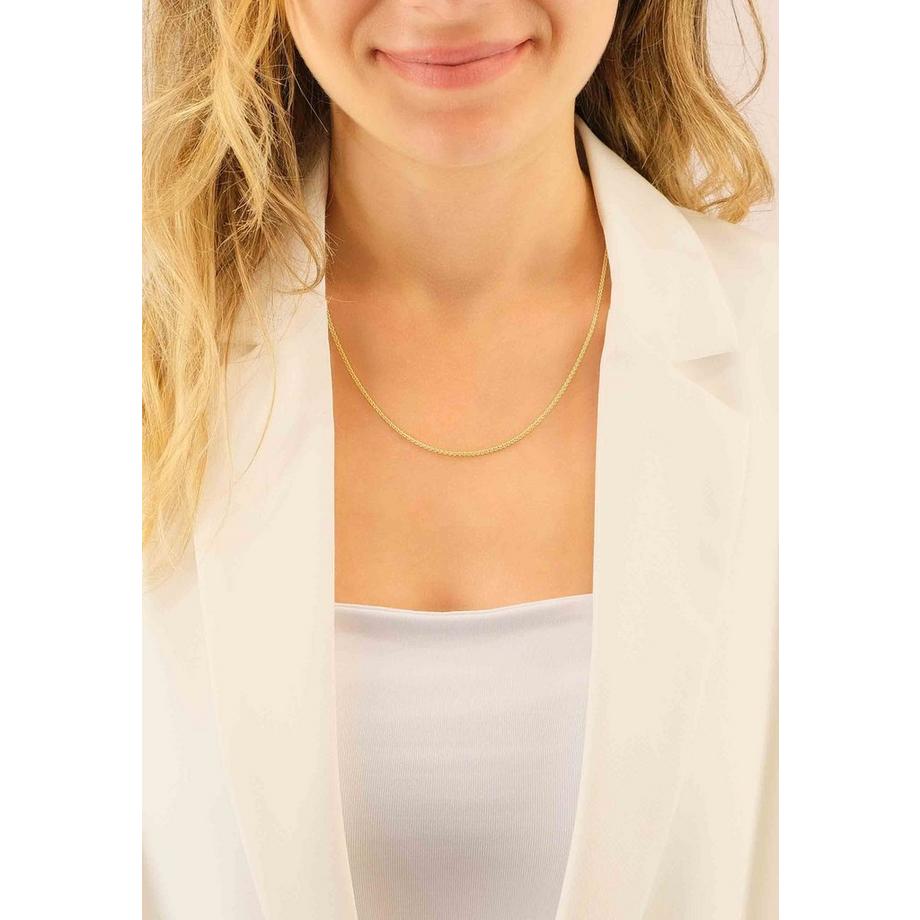 MUAU Schmuck  Collier palmier or jaune 375, 1.65mm, 38cm 
