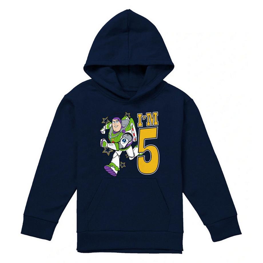 I'm 5 Felpa Con Cappuccio Compleanno Buzz Lightyear