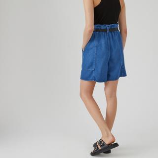 La Redoute Collections  Paperbag-Shorts aus Light-Denim mit Lyocell 